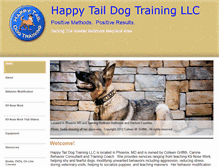 Tablet Screenshot of happytaildogtraining.com